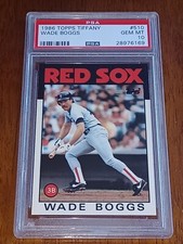 1986 Topps Tiffany Baseball Card #510 Wade Boggs Graded PSA 10 Red Sox