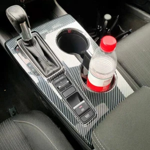 Cubierta del panel de cambios con patrón de fibra de carbono para Honda Civic 11th 2022 2023 - Imagen 1 de 4