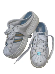 Vintage Diy Sketchers White Backless Sneakers Chunky Soles Women's 8.5 - Picture 1 of 9