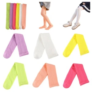 Kid Girl Cotton Soft Colorful High Over Knee Socks Tights Leg Warmer Stockings - Picture 1 of 9
