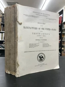 1883 Report on United States Manufactures at the 10th Census - Industrial Maps - Picture 1 of 11