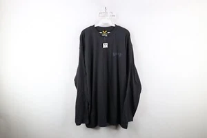Deadstock Vintage 90s Y2K Avirex Mens 2XL Spell Out Long Sleeve T-Shirt Gray - Picture 1 of 12