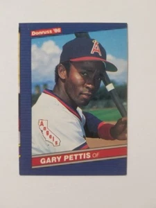 GARY PETTIS 1986 DONRUSS BASEBALL CARD #158 CALIFORNIA ANGELS MISCUT - Picture 1 of 2