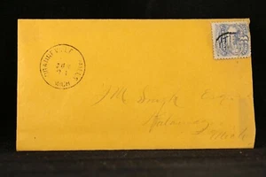 Michigan: Orangeville Mills 1870 06/21 #114 copertina + lettera, DPO Barry Co - Foto 1 di 4