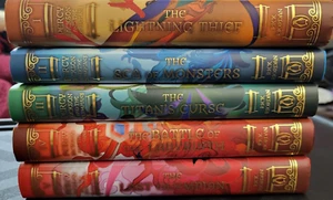 ILLUMICRATE Percy Jackson and the Olympians Rick Riordan 5 Book Set Dig.Signed - Picture 1 of 14