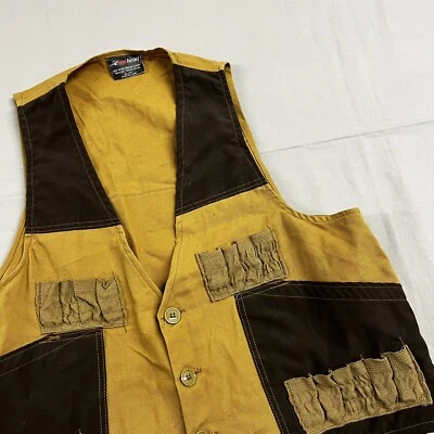 Vintage Red Head Hunting Vest Size L Brown Canvas Game Pouch - Image 1 of 4