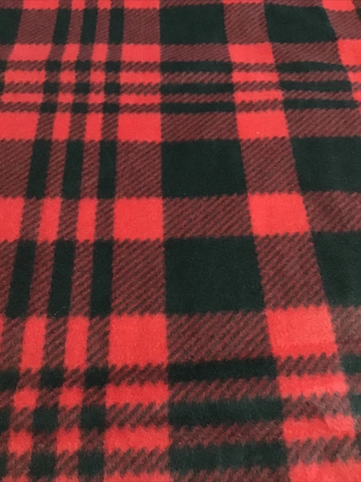 Manta polar a cuadros roja y negra 60 X 72 talla grande roja y negra Foto 1 de 1
