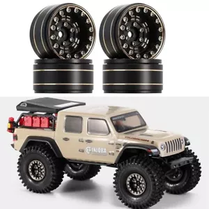 Messing 1,0" Beadlock Radfelgen tiefe Schale negativer Offset für RC Crawler SCX24 - Bild 1 von 12