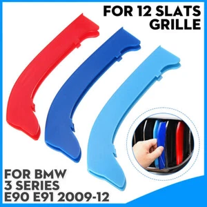 Für BMW 3er E90 E91 LCI 09-12 M Farben Grill Abdeckung Streifen Nieren Sticker - Bild 1 von 6