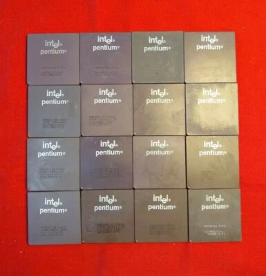 Lot of 16 (1 lb) Intel Pentium Ceramic ✅ Vintage scrap gold recovery DAMAGED - Image 1 of 3