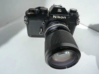 VINTAGE Nikkormat EL2 Camera Black,NIKKOR 35-105/3.5-4.5 lens.READ - Image 1 of 4