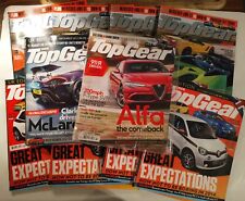 UK BBC Top Gear Magazine, Lot Of 10 2013-2016 Luxury Speed Cars McLaren Alfa
