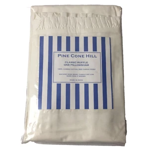 Pine Cone Hill Fine Linens Ruffle Edge Pillow Sham Standard Ruthie 1 Sham NEW - Picture 1 of 4
