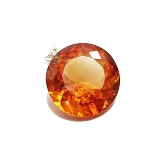 Piedra preciosa suelta de corte redondo naranja oscuro natural genuina de 5,35 quilates - Imagen 1 de 4