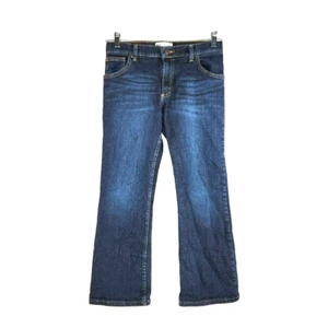 Wrangler Classic Boot Leg Jeans Boy's Size 12 Husky Dark Wash Blue Denim 29X26 - Picture 1 of 10