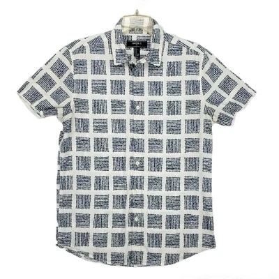 Camisa Forever 21 Talla S Manga Corta Abotonada Para Hombre Informal 100% Algodón Geométrica  Foto 1 de 4