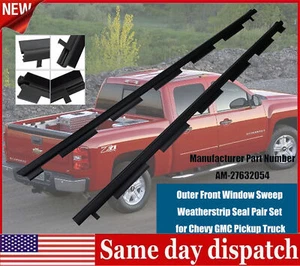 2x Outer Front Window Sweep Felt Seal Weatherstrip For Chevrolet Truck 1988-2000 - Picture 1 of 10