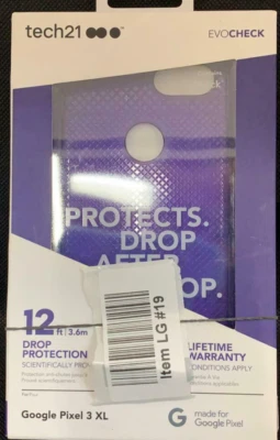 Tech21 Evo Check Case for Google Pixel 3 XL - Ultra Violet (Purple) - Image 1 of 2