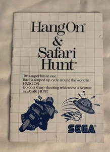 Hang-On & Safari Hunt (Sega Master System, 1986) - Manual Only - Picture 1 of 3