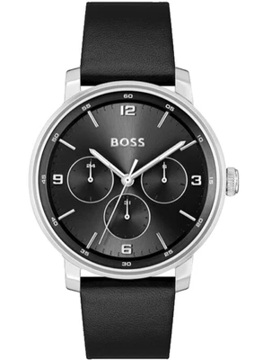 RELOJ PARA HOMBRES HUGO BOSS CRONÓGRAFO 1514125 ESFERA NEGRA CORREA DE CUERO NEGRO 44 MM Foto 1 de 4