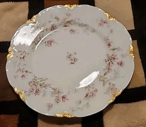 Haviland Hand Painted Limoges Schleiger 91-7 Collection 8.5" Plate Pink Gold K - Picture 1 of 9