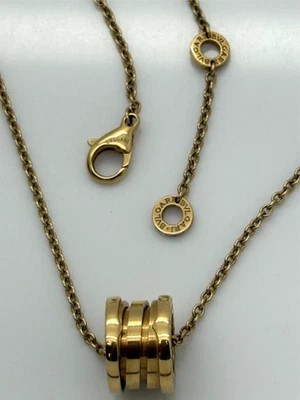 BVLGARI B.zero1 18K Yellow Gold Small Round Pendant Necklace - Image 1 of 4