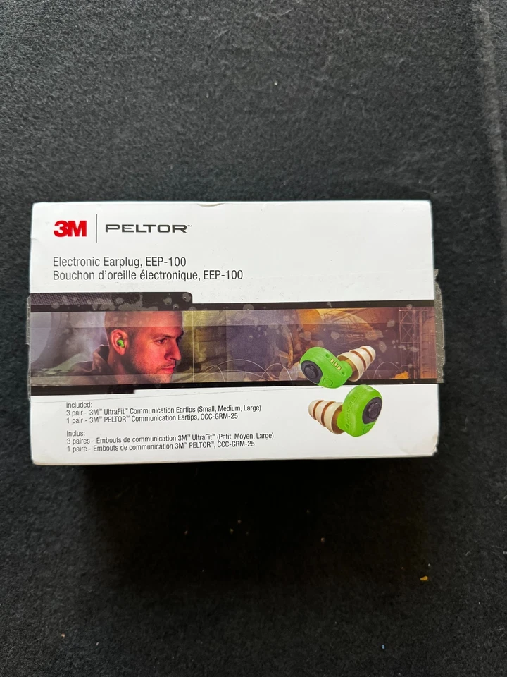3M PELTOR Electronic Earplug EEP-100 – Rechargeable Hearing Protection w/ Case - Image 1 of 4