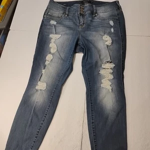 Torrid Premium Jeggings 18S Blau Denim Distressed Stretch 36x26 - Bild 1 von 15