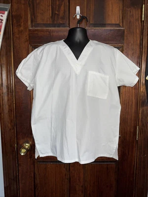 Exfoliante Strictly Blanco Parte Superior e Inferior Talla L Como Nuevo Nunca Usado Enfermería Para Hombre’s Foto 1 de 4