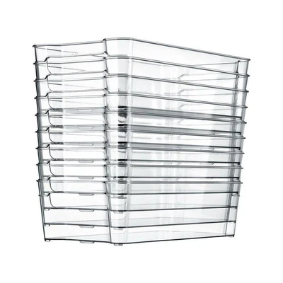 NutriChef Set Of 6 Refrigerator Organizer Bins - 5 Wide Fridge & 1 Egg Tray - Image 1 of 4