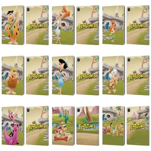 OFFICIAL THE FLINTSTONES CHARACTERS LEATHER BOOK WALLET CASE FOR APPLE iPAD - Picture 1 of 15