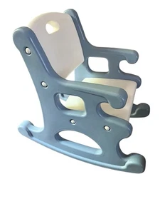 Little Tikes Rocking Chair Victorian Child Size Country Blue White Vintage USA - Picture 1 of 20
