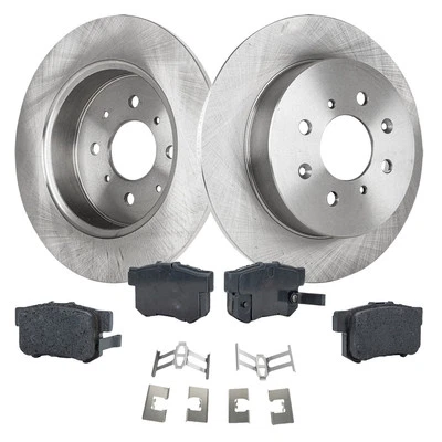 Rear Brake Disc Rotors and Pads Kit For Honda Civic 2002 2003 - Image 1 of 4
