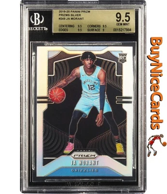 2019-20 Ja Morant Panini Prisme Argenté Prizms Réfracteur Sp RC Rookie #249 BGS - Photo 1/4