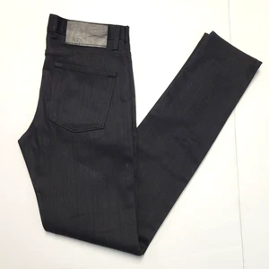 Pantalones de mezclilla NAKED & FAMOUS Super Guy para hombre 31x34 negros elásticos mezcla de algodón - Imagen 1 de 7