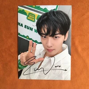 ASTRO Cha EunWoo Autographed Photo 5*7 Autographs Signed K-POP 2024C - Picture 1 of 6