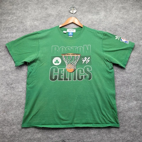Boston Celtics x Adidas T-Shirt 2XL Green Graphic Tee Cover