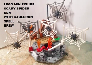LEGO Minifigure Scary Spider Den with Cauldron Witch Spell Brew Bugs Potter - Picture 1 of 1