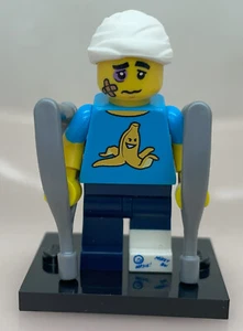 LEGO ® Minifigura Coleccionable Clumsy Guy con muletas - col15-4 col231 - Imagen 1 de 12