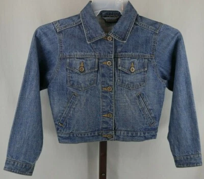 Route 66 Girls Blue Denim Button Front Short Jean Jacket Size 7-8/M - Image 1 of 3
