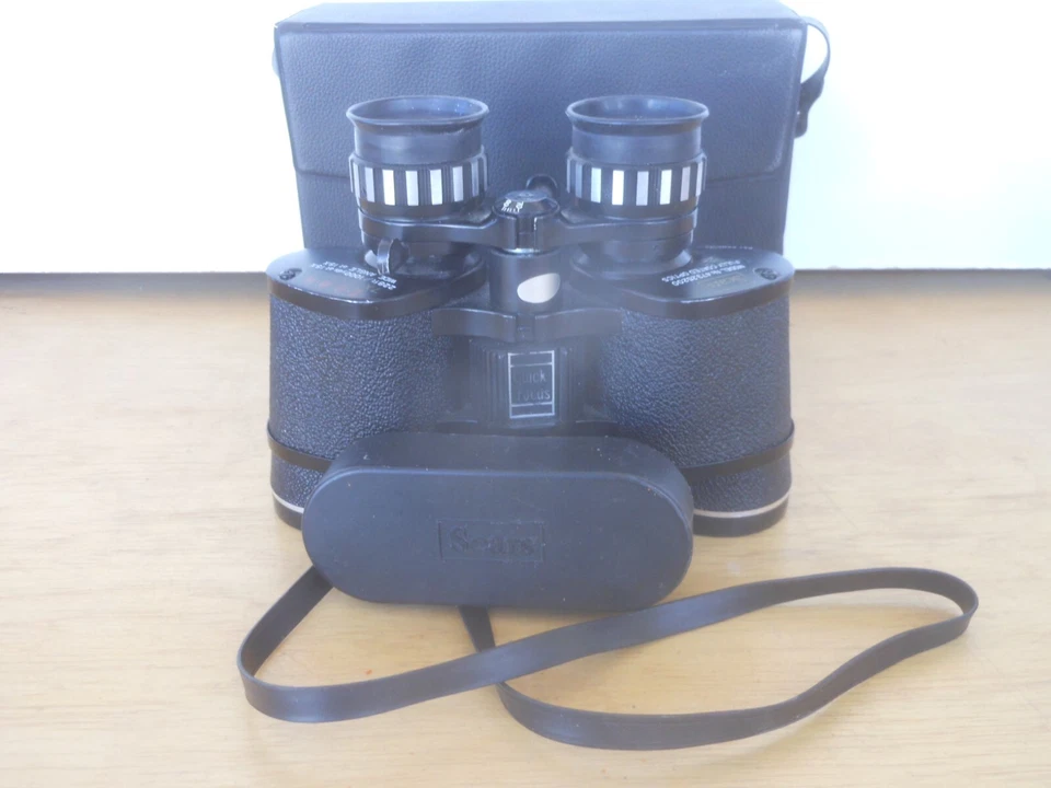 Vntg SEARS Binoculars ZOOM 7-15x35mm Model 473.25200 Quick Focus w/CASE ~ JAPAN - Image 1 of 4