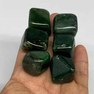 152.4g, 0.8"-0.9", 6pcs, Natural Nephrite Jade Tumbled Stone @Afghanistan,B31903 - Picture 1 of 10