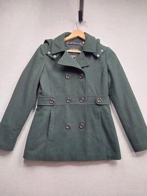 La Nouvelle Renaissance Peacoat Womens Small Forrest Green Removable Hood - Image 1 of 4
