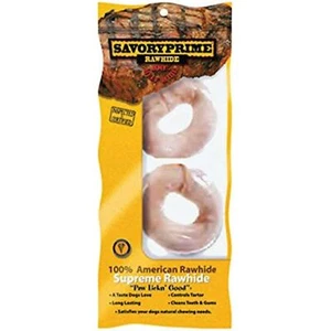 Savory Prime Rawhide Bones (2 Pack), 4" - Picture 1 of 2