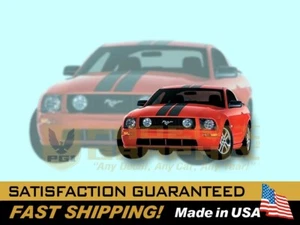 compatible con Mustang Lemans Racing Stripes Shelby 2005 2006 2007 2008 2009 - Imagen 1 de 1