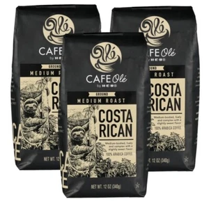 Cafe Ole HEB Costa Rica Medium Roast Ground Coffee 12 oz (3 bags) - Picture 1 of 2