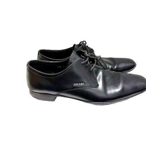 Scarpe Prada Derby uomo taglia UK 7 EU 40 nere pelle stringate eleganti formali