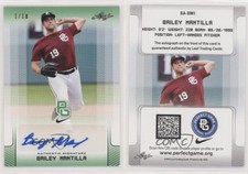 2017 Leaf Perfect Game National Showcase Green /10 Bailey Mantilla #BA-BM1 Auto