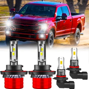For Ford F-250 F-350 Super Duty Pickup Truck 2005-2021 LED Headlights&Fog Lights - Picture 1 of 13