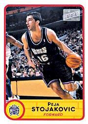 2003-04 Bazooka Sacramento Kings Basketball Card #107 Peja Stojakovic